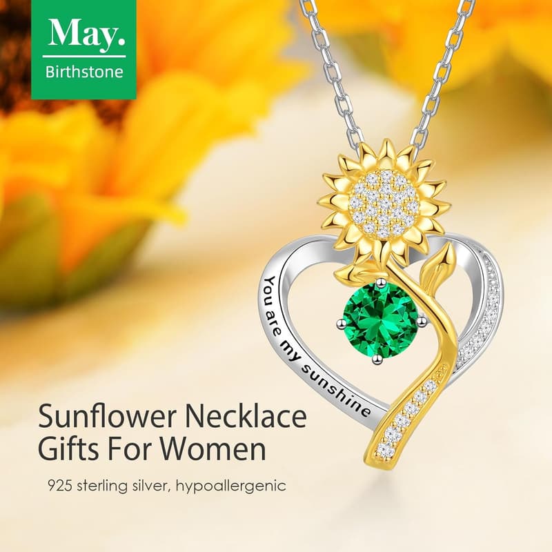Sunflower Necklace for Women - Birthday & Anniversary Gift