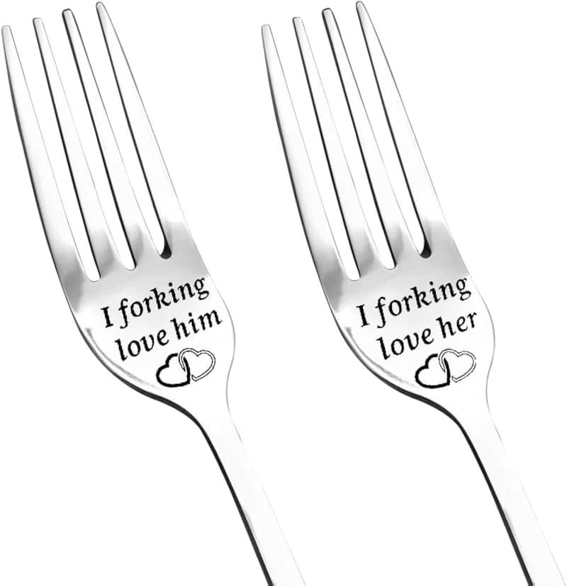 Couples' Engraved Fork Set - Perfect for Anniversaries and Birthdays