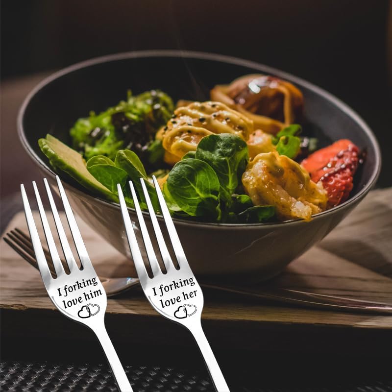 Couples' Engraved Fork Set - Perfect for Anniversaries and Birthdays
