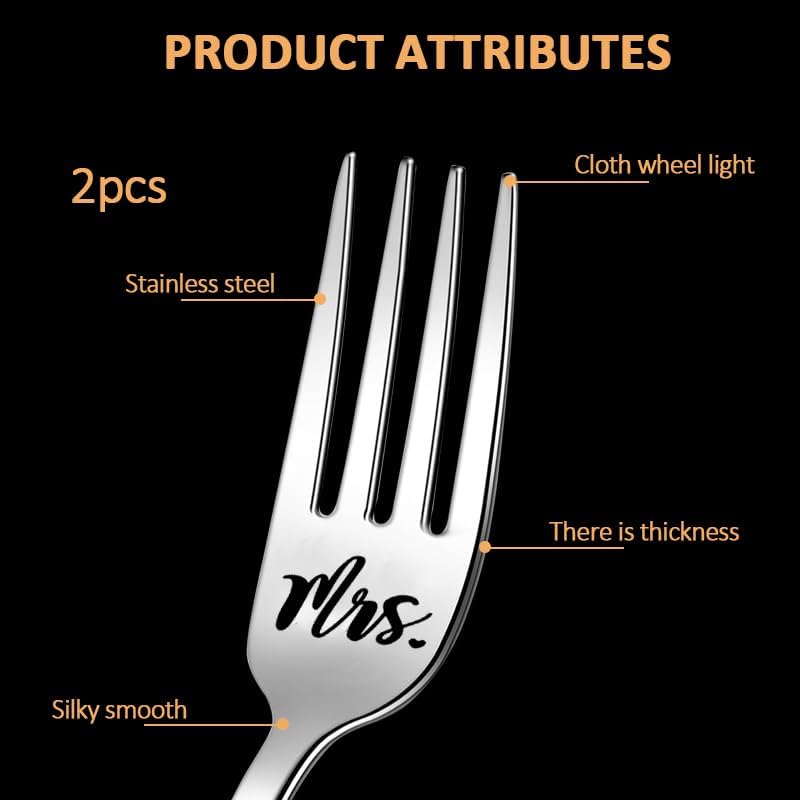 Personalized Anniversary Fork Set for Couples