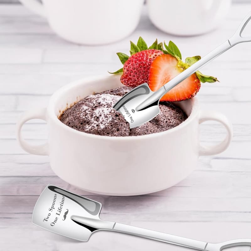 Engagement Gifts: 2 Stainless Steel Spoons for Couples