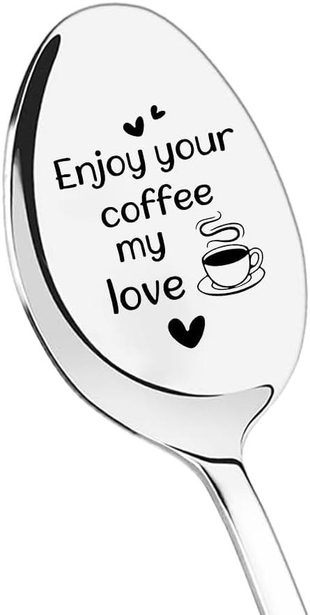 Anniversary Coffee Spoon Gift for Couples, Personalized Love Design