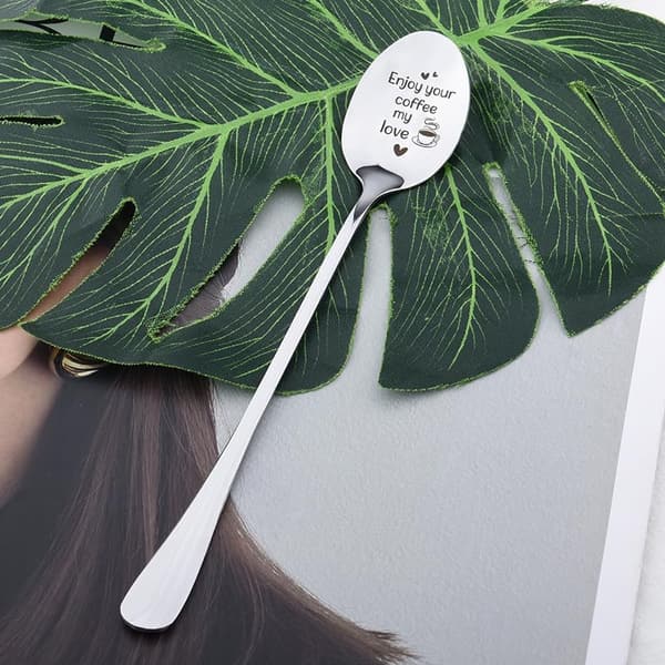 Anniversary Coffee Spoon Gift for Couples, Personalized Love Design