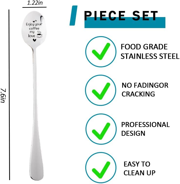 Anniversary Coffee Spoon Gift for Couples, Personalized Love Design