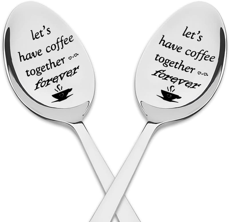 Personalized Couple Coffee Spoons - Perfect Wedding or Anniversary Gift