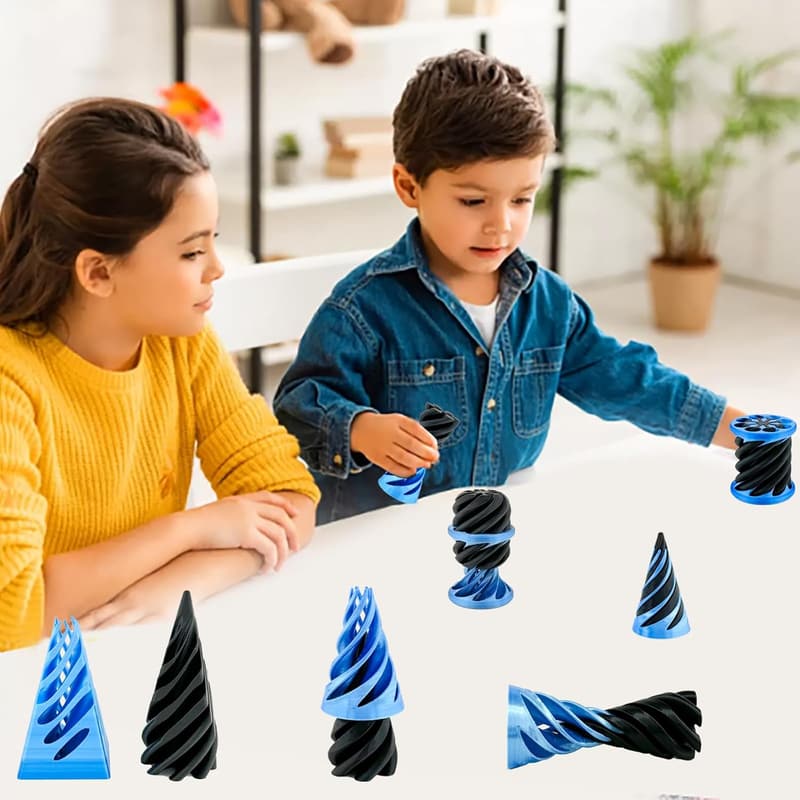 Mini Spiral Cone Fidget Toy - 3 Pack for Stress Relief