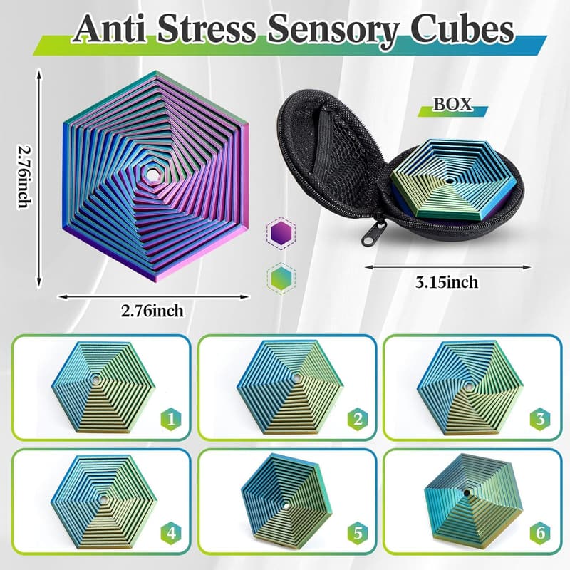 Fractal Hexagon Fidget Tool - 3D Printed Stress Reliever