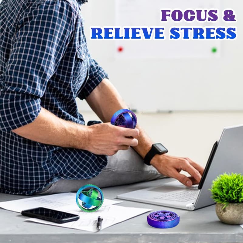 3D Printed Fidget Spinner Toys – Sensory Stress Relief (2 Pack)