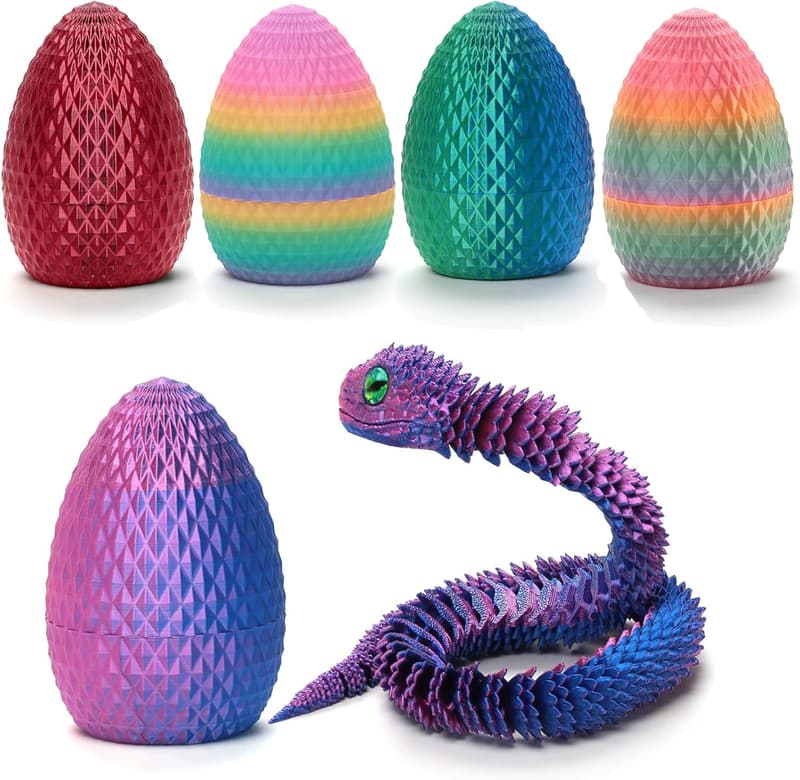 3D Printed Snake Egg Fidget Toy for Adults - Fun Home Decor