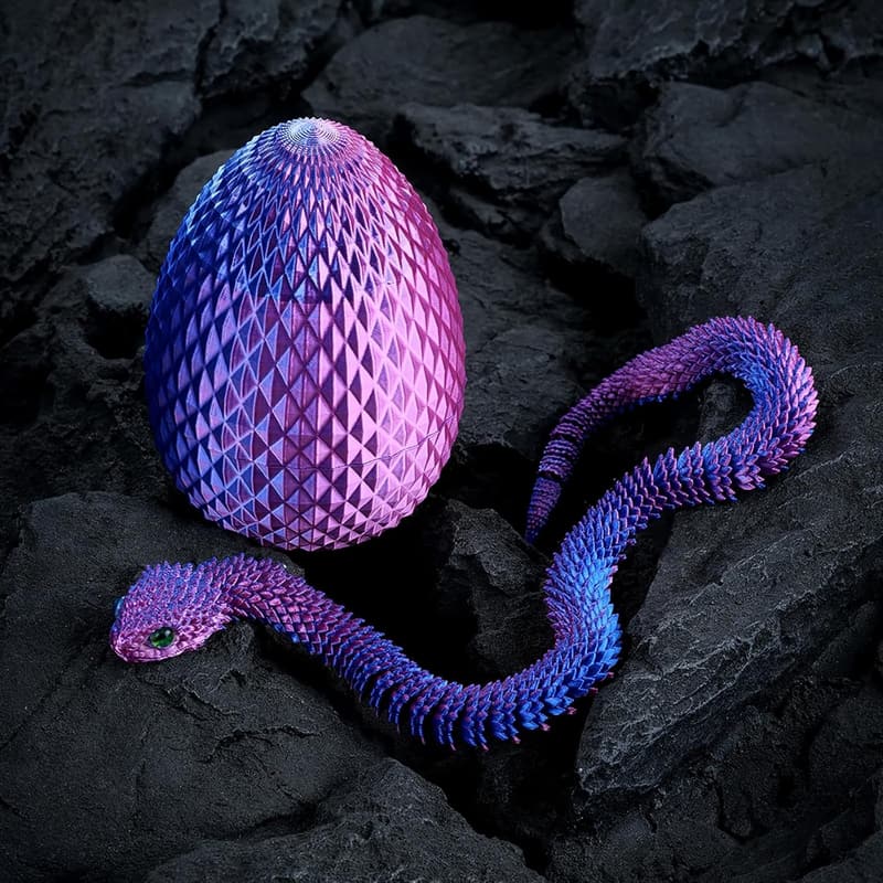 3D Printed Snake Egg Fidget Toy for Adults - Fun Home Decor