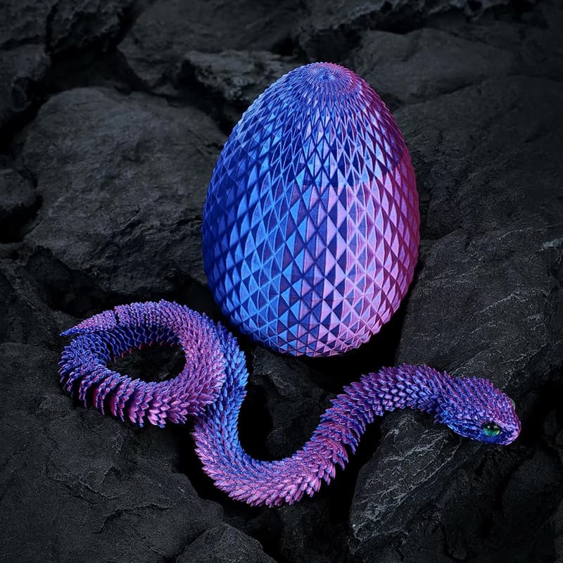 3D Printed Snake Egg Fidget Toy for Adults - Fun Home Decor