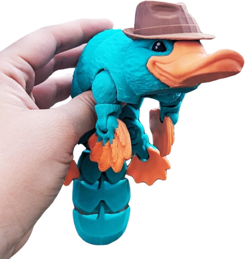 3D Printed Articulated Platypus Toy for Easter Baskets