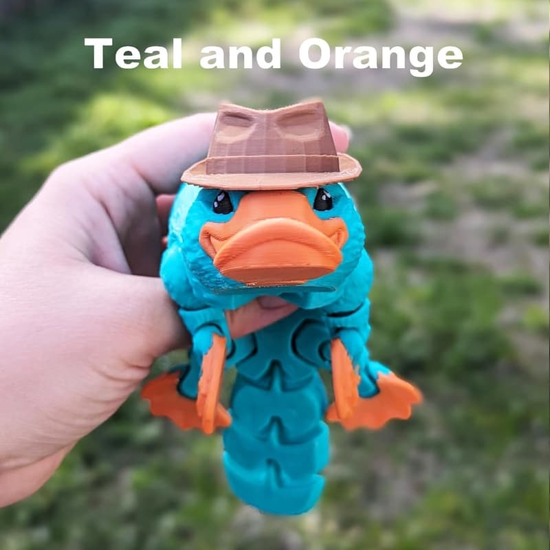 3D Printed Articulated Platypus Toy for Easter Baskets