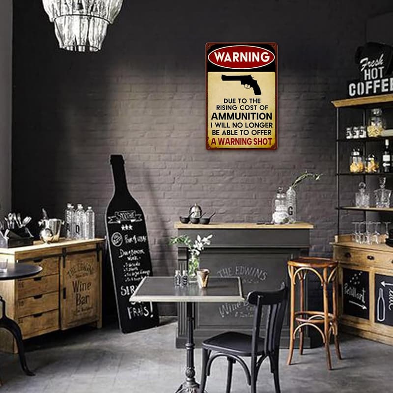 Man Cave Rules Vintage Metal Sign for Home Bar Decor 8x12 Inch