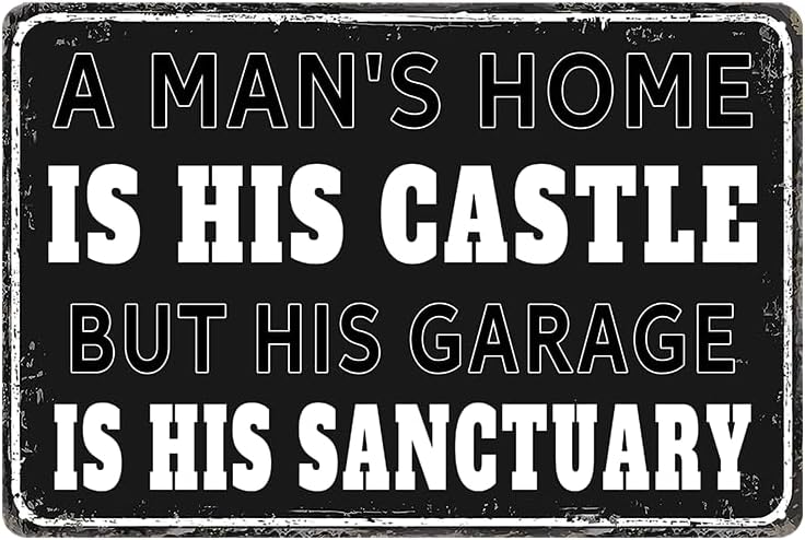 Funny Metal Tin Sign for Man Cave Decor - 12x8 inches