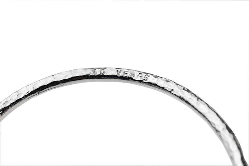 10th Anniversary Inscribed Bangle - Pure Tin for Couples