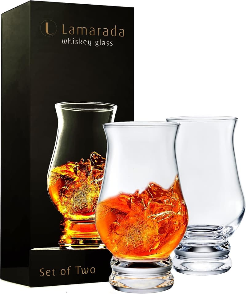 Whiskey Glass Set of 2 - Clear Snifter and Rocks Glasses