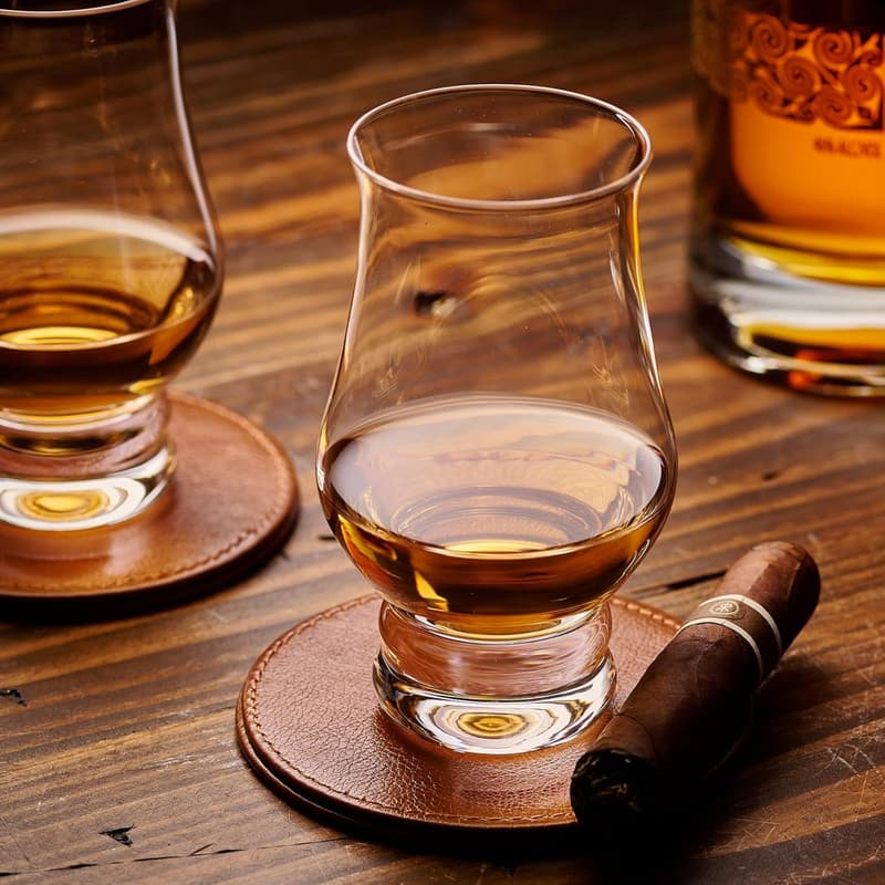 Whiskey Glass Set of 2 - Clear Snifter and Rocks Glasses