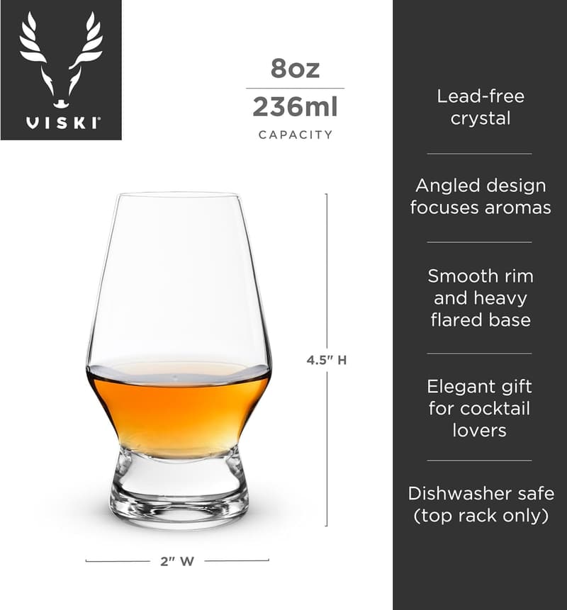 Premium Crystal Scotch Glasses Set of 2 for Whiskey Lovers