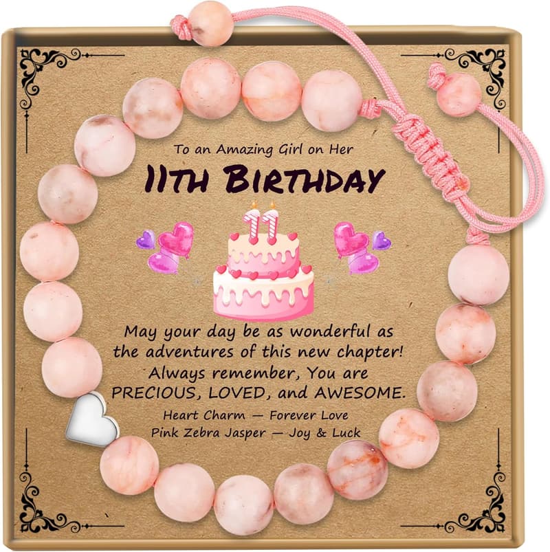 Adjustable Pearl Beaded Bracelet - Birthday Gift for Girls