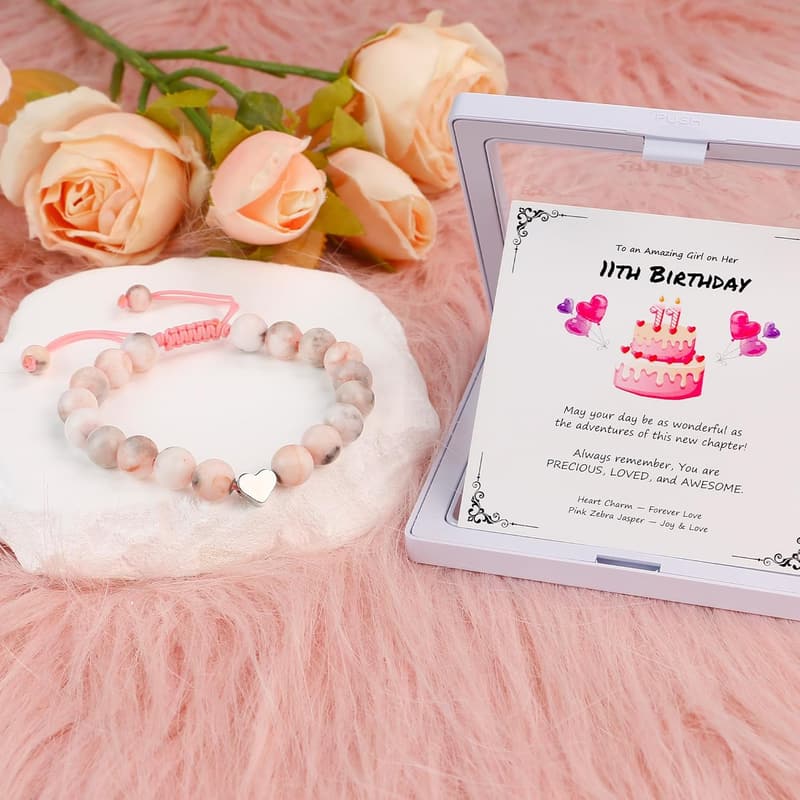 Adjustable Pearl Beaded Bracelet - Birthday Gift for Girls