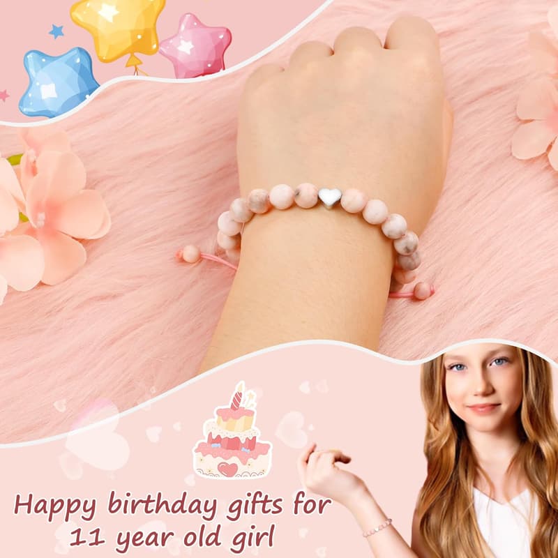 Adjustable Pearl Beaded Bracelet - Birthday Gift for Girls