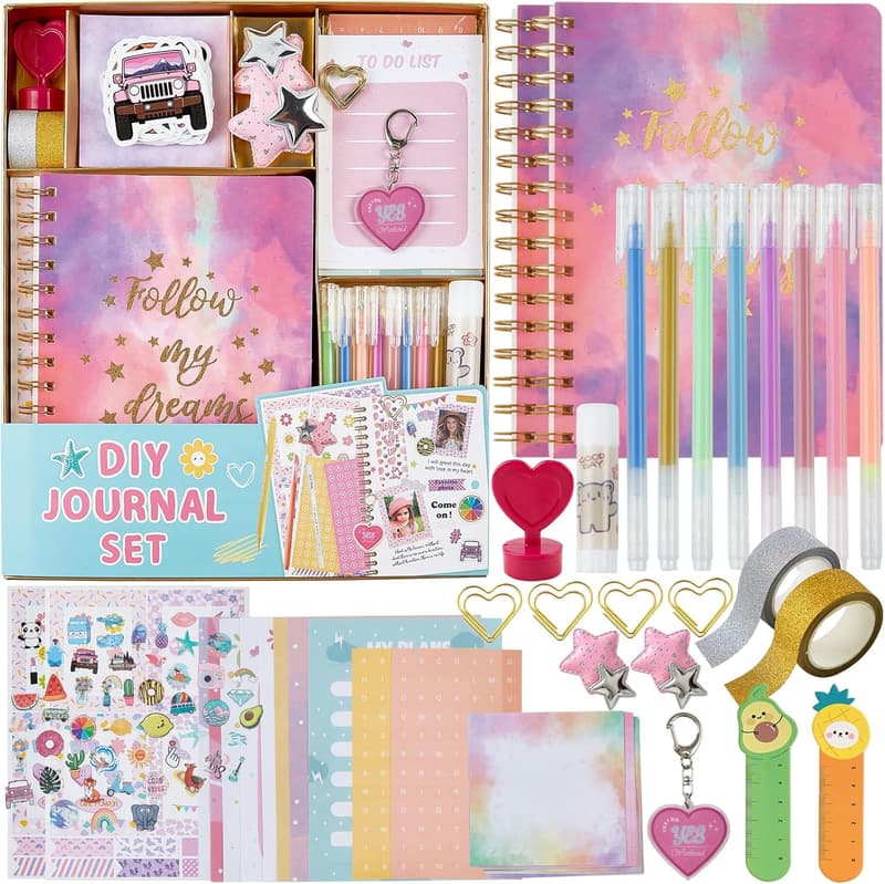 DIY Journal Kit for Girls – Craft Supplies & Stationery Set