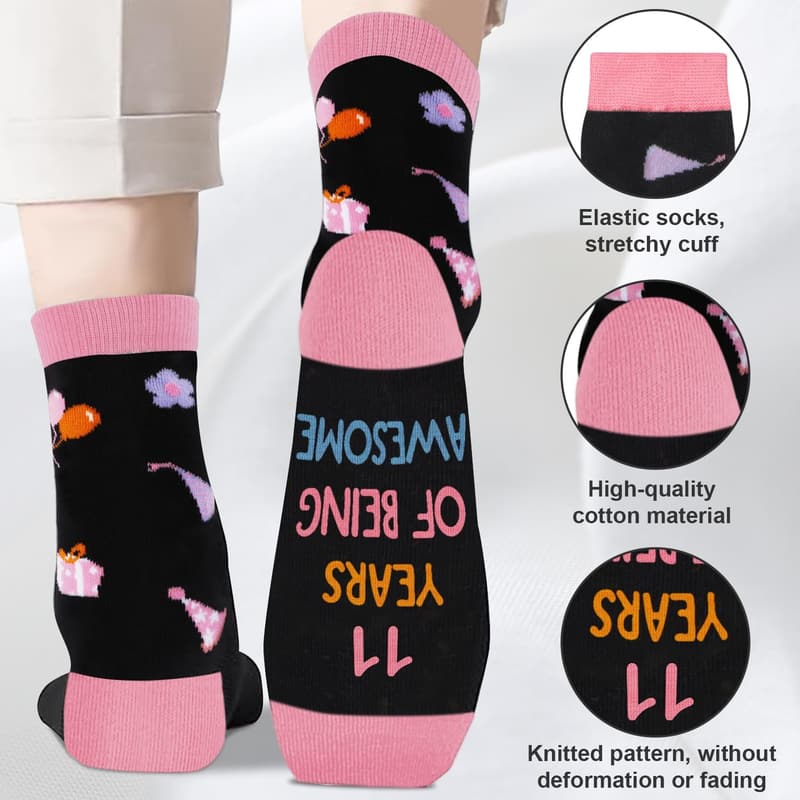 Birthday Gifts for Girls 5-12 - Socks & Popup Card Set
