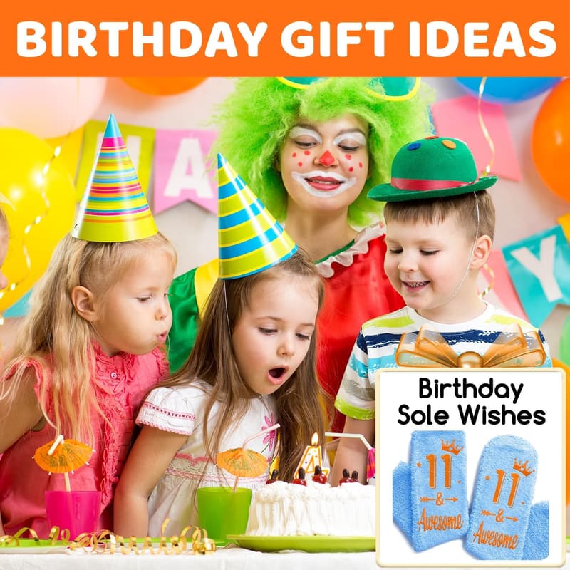 Birthday Gifts - Fuzzy Socks for Boys & Girls (Ages 5-12)