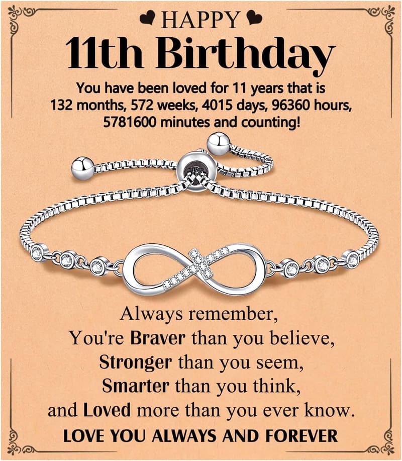 Infinity CZ Cross Bracelet for Birthdays and Christian Gifts