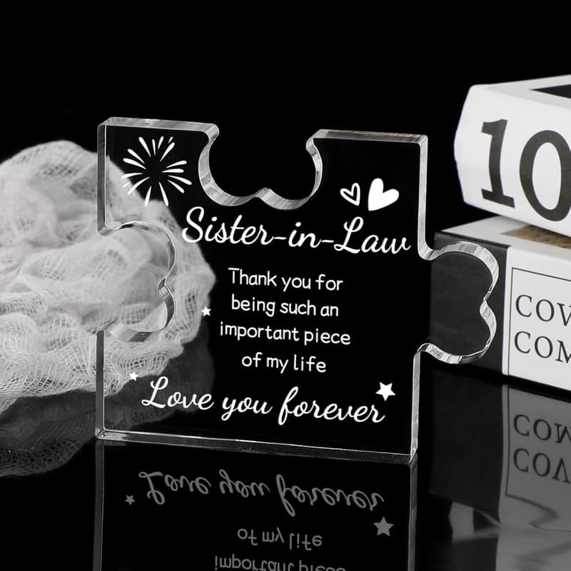 Sister-in-Law Acrylic Puzzle Plaque - Gift for Any Occasion