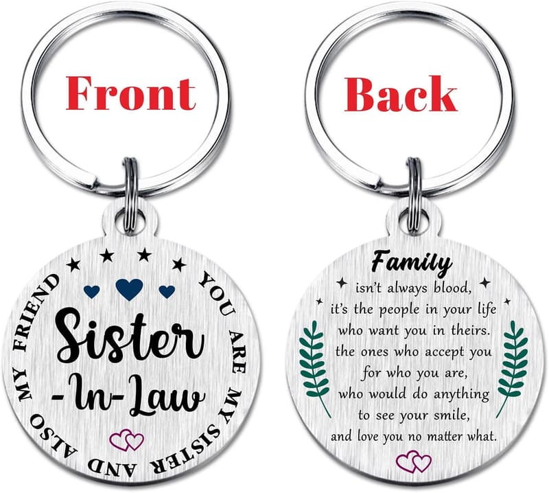 Mother's Day Keychain for Sister-in-Law - Personalized Gift