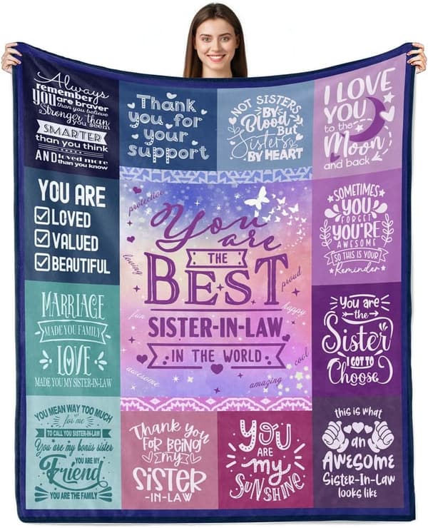 Sister-in-Law Birthday Throw Blanket, 50