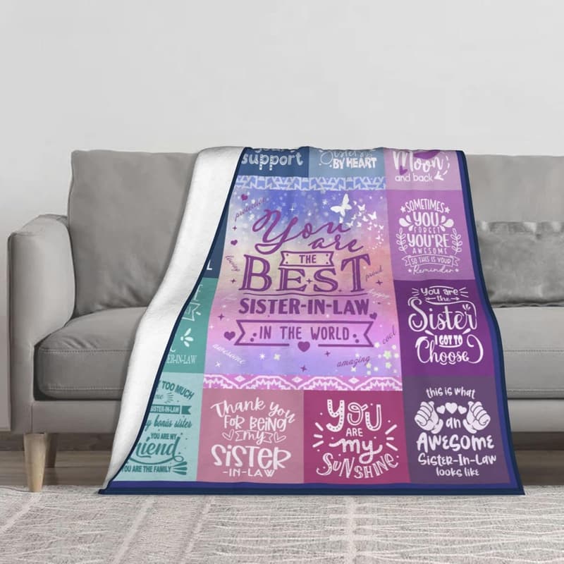 Sister-in-Law Birthday Throw Blanket, 50