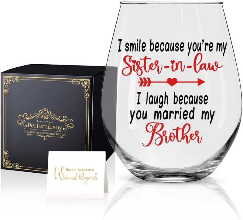 Sister Wine Glass Gift Box for Birthday & Celebration