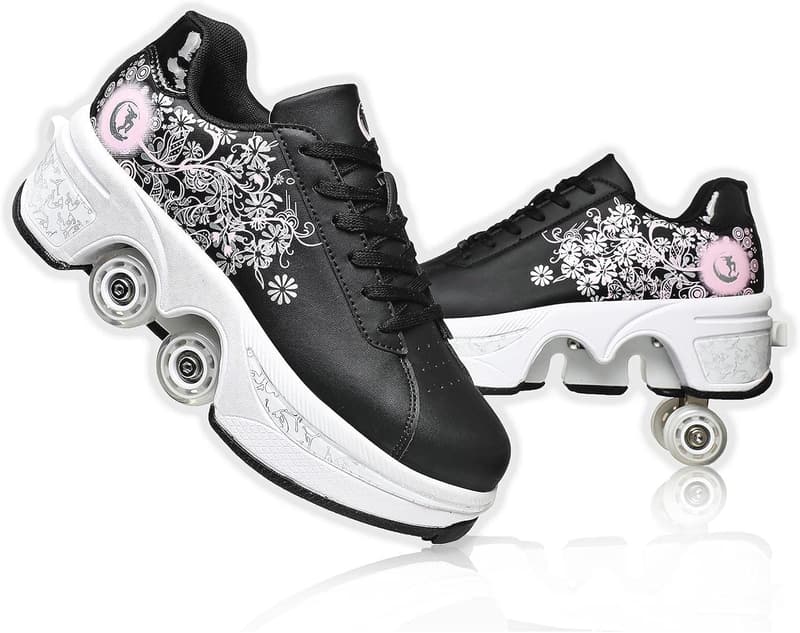 Children's Roller Skate Sneakers - Light Up Wheels for Kids