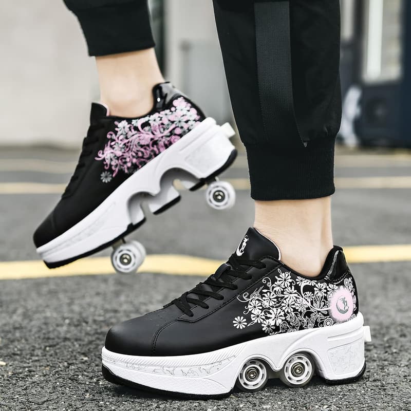 Children's Roller Skate Sneakers - Light Up Wheels for Kids