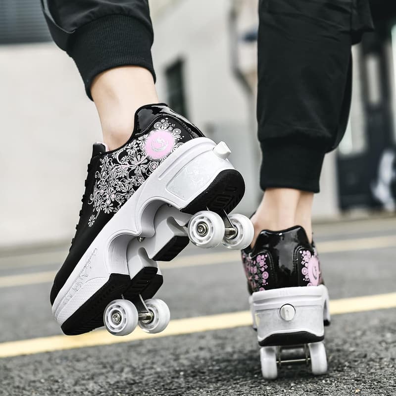 Children's Roller Skate Sneakers - Light Up Wheels for Kids