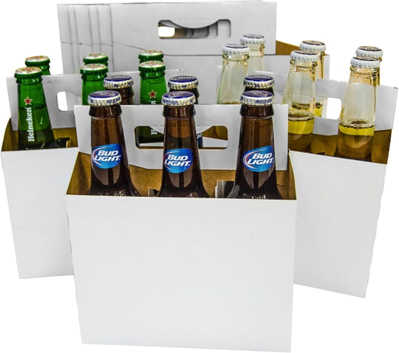 Cardboard Bottle Holder 6-Pack for 12-16oz Bottles