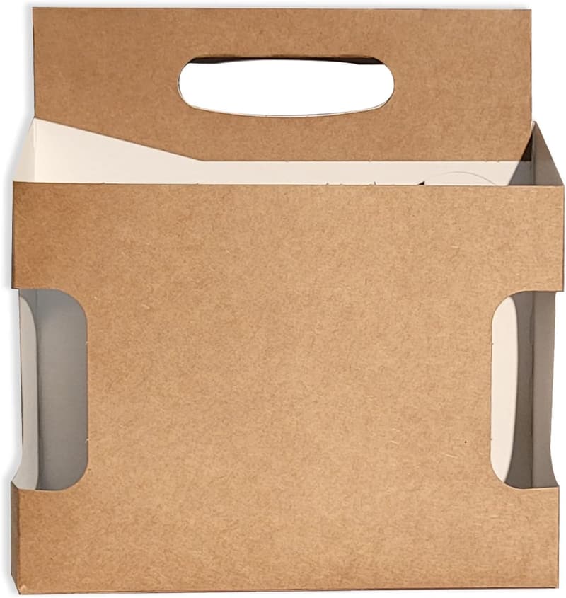 Kraft Cardboard Carrier for 6-Pack 12oz Bottles, 24 Count