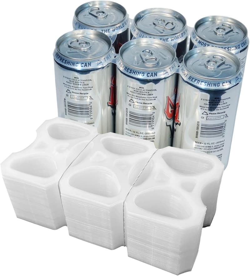 Universal Fit Beer Can Rings - 6 Pack, 1000 Count, Pre-Cut