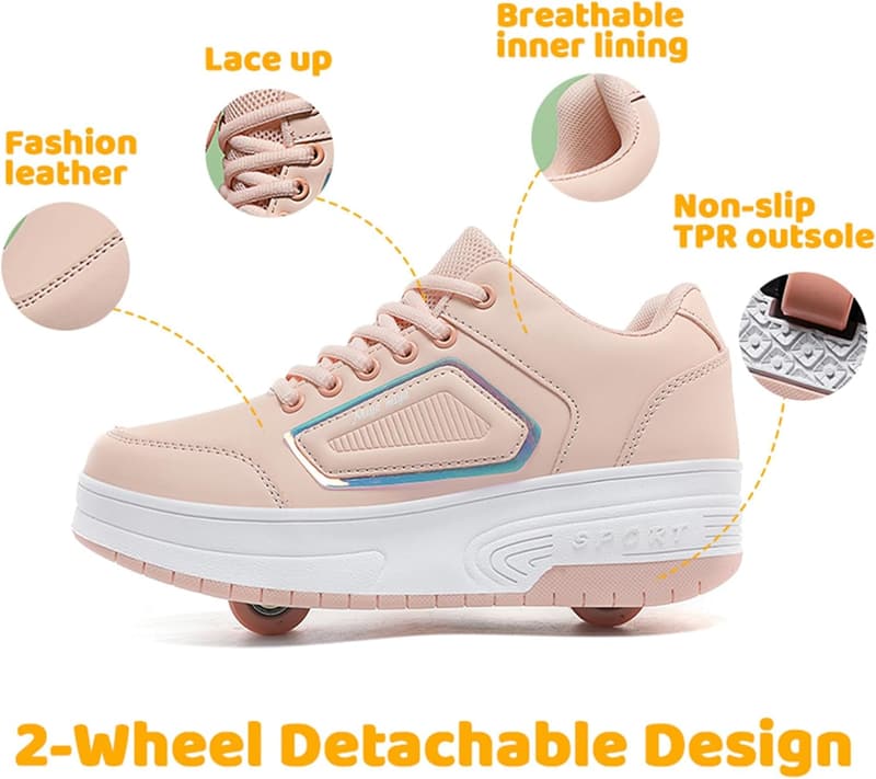 Kids' Rechargeable Roller Skate Sneakers