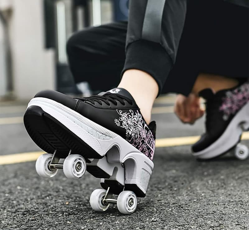 Unisex Double-Row Roller Skates for Women and Girls