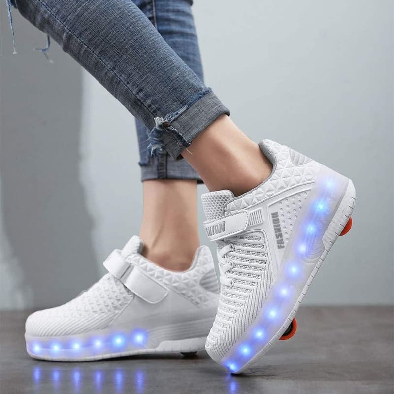 LED Light-Up Roller Sneakers for Kids – USB Charging, Lightweight