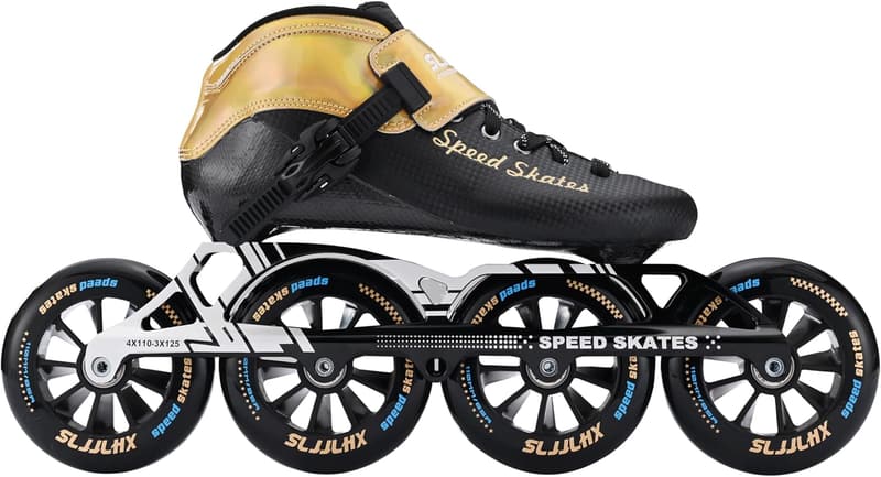 Professional Inline Speed Skates for Men and Women - Black