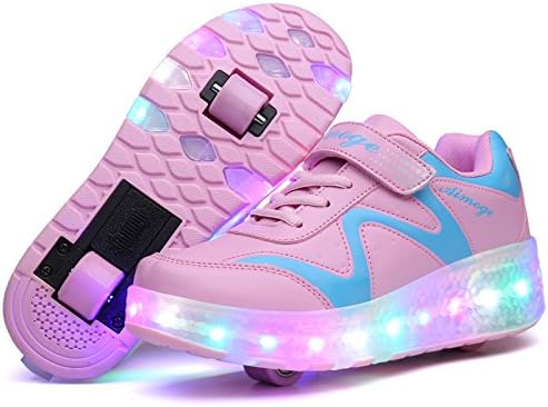 Rechargeable LED Roller Skates for Kids - Unisex Flashing Sneakers