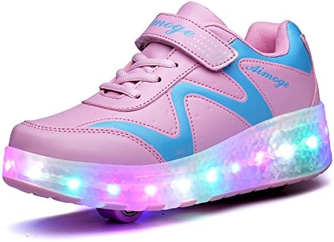 Rechargeable LED Roller Skates for Kids - Unisex Flashing Sneakers