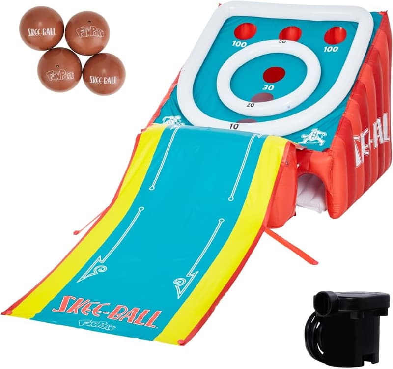 Giant Inflatable Skee-Ball Game with Pump for Family Fun