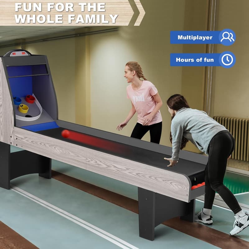 8' Roll and Score Arcade Game Table with LED Scorer