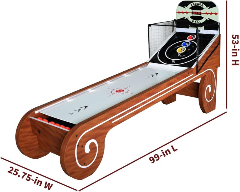 Arcade Ball Table with LED Lighting for Family Game Rooms